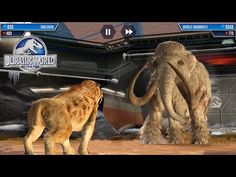 Woolly Mammoth Vs Saber-Toothed Predator | Cenozoic Battle | Jurassic World The Game