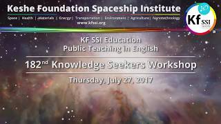 182nd Knowledge Seekers Workshop, Thursday, July 27, 2017