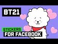 [BT21] Stickers For Facebook : Love & Peace