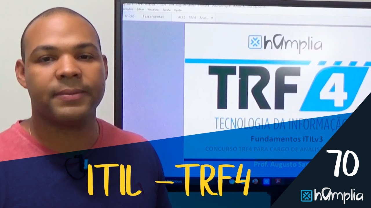 ITIL - FCC - Concurso TRF4 Tecnologia da Informação - Prof Augusto Santos | Vídeo 70 de 100