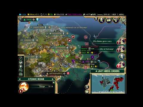 Civilization V How to use an Atomic Bomb