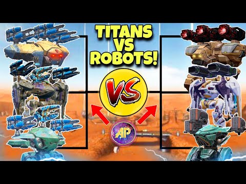 🔥 ROBOTS VS TITANS ALL OUT DAMAGE COMPARISON! || WAR ROBOTS WR ||