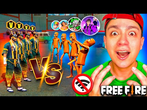 4 VERIFIED SAKURAS TROLLING WITHOUT INTERNET IN FREE FIRE🔥😱!