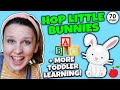 Hop Little Bunnies with Ms Rachel + More Nursery Rhymes & Kids Songs | Toddler Learning Video