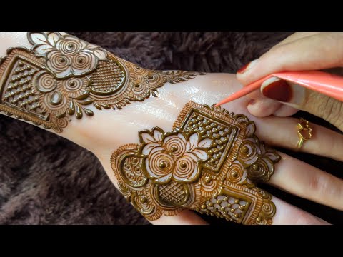 Very Beautiful Quick and Easy Prettiest Henna Design For Back Hand| Beautiful Mehndi Design Tutorial