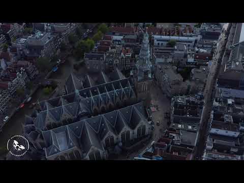 Oude Kerk Amsterdam  Drone View