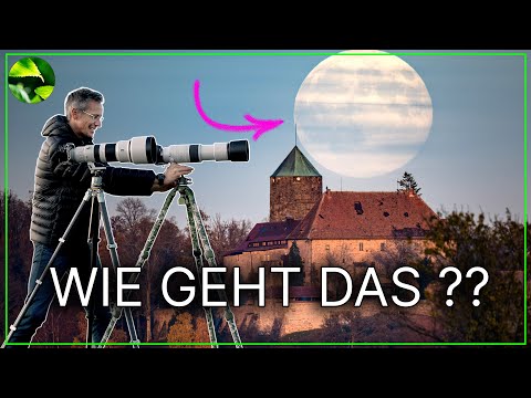 MOND RIESIG hinter Burg fotografieren! So gehts! Anleitung