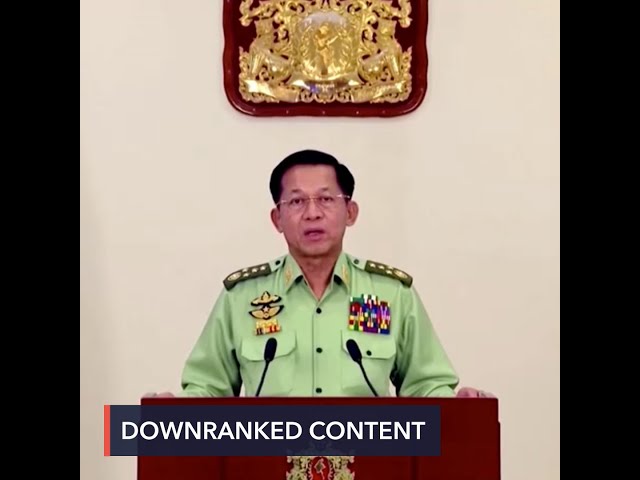 Facebook reducing distribution of Myanmar military content