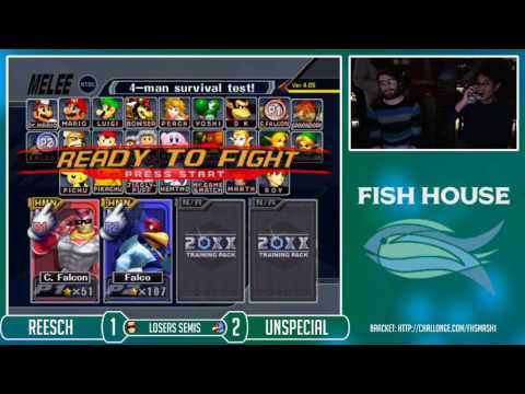 Fish House 1 SSBM - Reesch (C. Falcon) Vs. Unspecial (Falco) Losers Semis