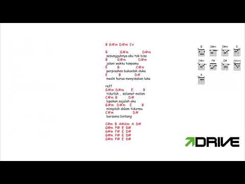 kunci gitar & lirik lagu | Drive - Bersama bintang
