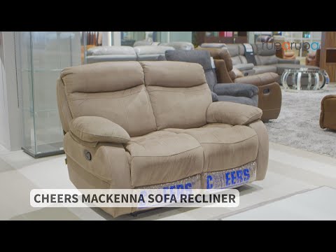 Gambar Cheers Mackenna Sofa Recliner Fabric 3 Seater - Cokelat