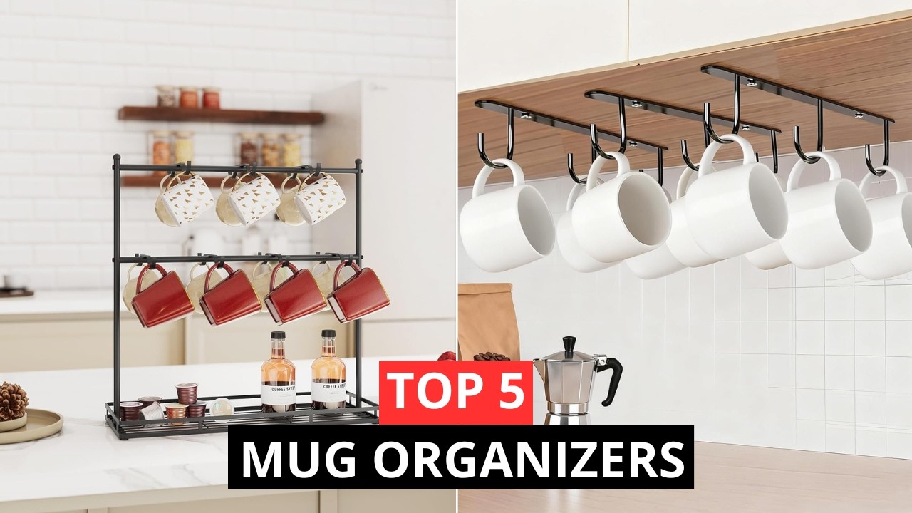 💥5 Best Mug Organizers to Maximize Kitchen Space