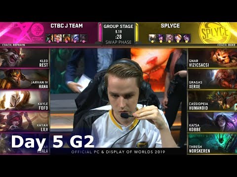 JT vs SPY | Day 5 S9 LoL Worlds 2019 Group Stage | J Team vs Splyce