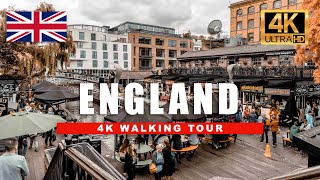 🇬🇧 England, Central London Neighborhood Walking Tour 2023 - Camden Markets | 4K HDR - 60fps