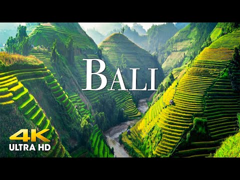 FLYING OVER BALI (4K UHD) Amazing Beautiful Nature Scenery with Relaxing Music | 4K VIDEO ULTRA HD