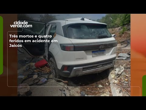 Três mortos e quatro feridos em acidente em Jaicós