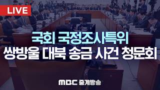 국회 국정조사특위, 쌍방울 대북 송금 사건 청문회 - [LIVE] MBC 중계방송 2026년 04월 14일
