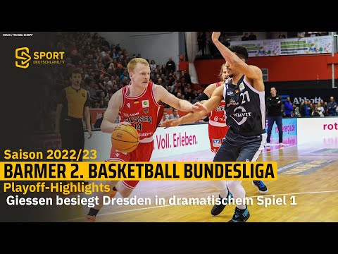 ProA: Giessen besiegt Dresden in dramatischem Spiel 1 - Playoff-Highlight | SDTV Basketball