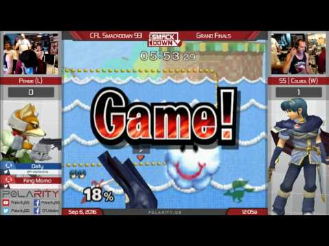 CFL Smackdown 93 Melee - Pengie (Fox) vs SS Colbol (Marth) - Grand Finals