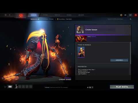 Dota 2: Ember Spirit - Cinder Sensei Cache Set Preview