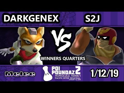 Poi Poundaz 2 - S2J  (Captain Falcon) Vs. DarkGenex (Fox) SSBM Singles Winners Quarters