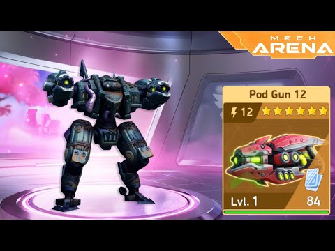 Orion with Pod Gun 12 on fire | Hanger Request | Mech Arena