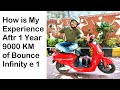 Bounce Infinity e.1 Owner Review After 1 Year, 9000 KM😲 | Ownership Review 2023, pros and cons