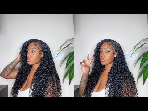 18inch natural color Peruvian Virgin Hair Body Curl lace front wig