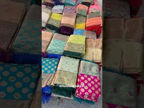 Pure Banarasi sarees market Surat ! Surat saree market ! Saree factory ! #banarasisaree #sarees