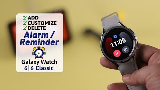 Galaxy Watch 6/ 6 Classic: How To Setup Alarm Clock! [Use]