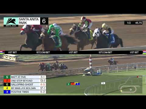 Galloping Ghost wins Race 6 on Friday, March 6 at Santa Anita Park