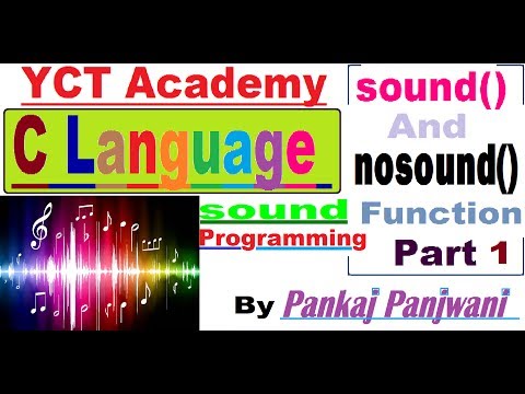 C Programming In Hindi | sound and nosound Functions