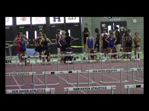 Girls 55m Hurdles Prelims and Finals - CIAC 2023 Class M Indoor
