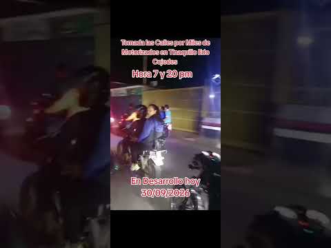 Caravana de Motorizados Protesta por Falta de Luz Tinaquillo Edo Cojedes