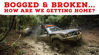 BOGGED AND BROKEN 4WDs - Does this crazy bush mechanic fix get us home? Deepest mud holes EVER
