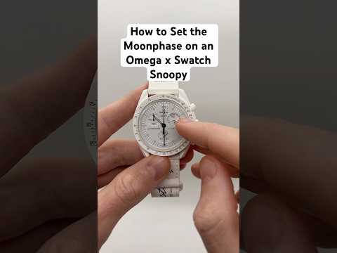 Cómo configurar la fase lunar en un reloj Omega x Swatch Misión Snoopy para la fase lunar #swatch...