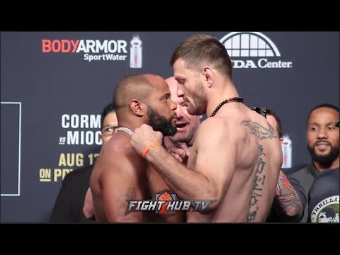 DANIEL CORMIER AND STIPE MIOCIC COME FACE TO FACE FOR REMATCH AT UFC 241 WEIGH IN