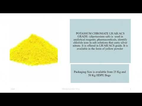 Potassium Chromate Powder Technical, 98%, 25Kg bag