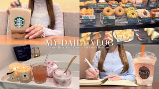 vlog｜カフェ活でひとり時間を楽しむ日常🌼自分を癒すバスタイムルーティーン🫧スタバ,タリーズ☕️
