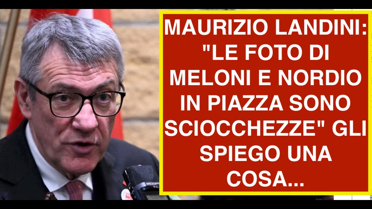 MAURIZIO LANDINI: "LE FOTO DI MELONI E NORDIO IN PIAZZA SONO SCIOCCHEZZE" GLI SPIEGO UNA COSA...