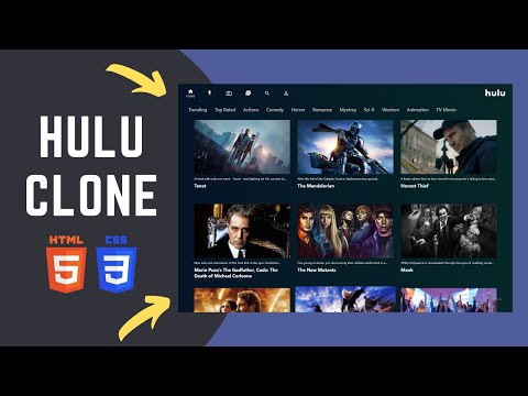 How to Build Hulu Clone using HTML and CSS - Beginners Tutorial