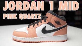 Jordan 1 Mid GS Pink Quartz Review & First Look