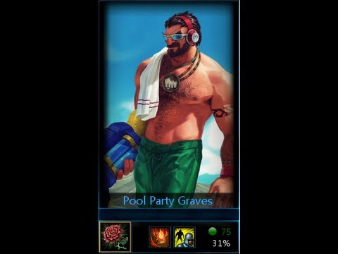 HD - League of Legends Pool Party Graves Skin Spotlight