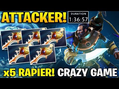Attacker! Kunkka 5x Divine Rapier WTF HolySHIT CRAZY GAME!
