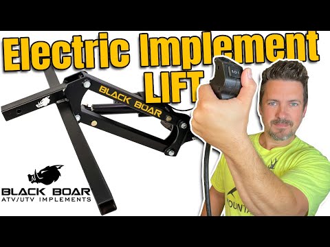 Black Boar Electric Implement Lift: ATV/UTV Food Plot - One-Touch Button Operation Makes it Easy!