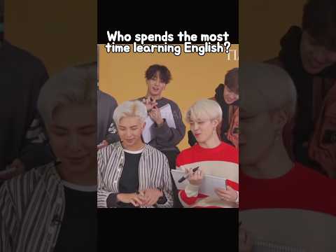 Who spends the most time learning English ? #bts #shorts