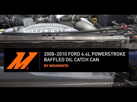 2008-2010 Ford 6.4L Powerstroke Baffled Oil Catch Can Kit Installation Guide by Mishimoto