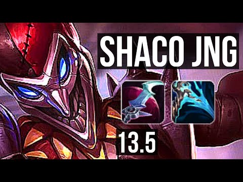 SHACO vs NIDALEE (JNG) | 8/0/7, 2.2M mastery, 500+ games, Legendary | KR Master | 13.5