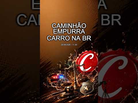 Caminhão persegue e empurra carro para fora da BR-040 em Contagem (MG)