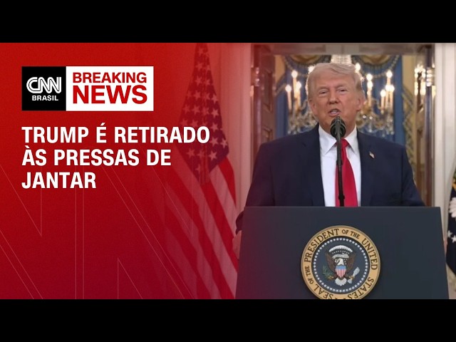Trump é retirado às pressas de jantar com correspondentes da Casa Branca | CNN BRASIL